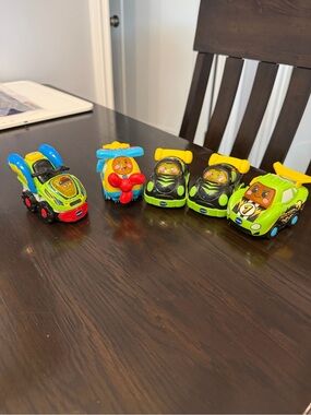 Vtech Bright‎ Green and Yellow Toy Car Bundle for Kids